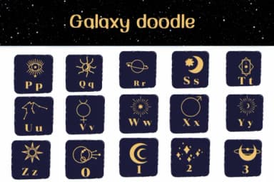 Galaxy Doodle by Ketsarin — Dingbats Font — thumbnail 3
