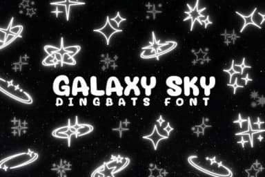 Galaxy Sky by Chonada — Dingbats Font — thumbnail 1