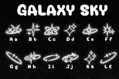 Galaxy Sky by Chonada — Dingbats Font — thumbnail 2