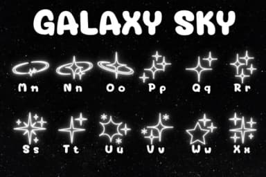 Galaxy Sky by Chonada — Dingbats Font — thumbnail 3