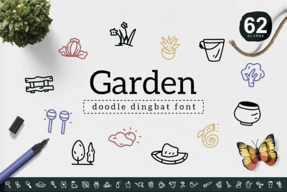 Garden by YandiDesigns — Dingbats Font