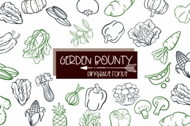 Garden Bounty by Sirinart — Dingbats Font — thumbnail 1