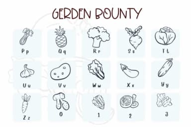 Garden Bounty by Sirinart — Dingbats Font — thumbnail 3