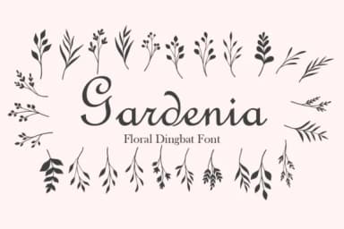 Gardenia by Minimalist Eyes — Dingbats Font — thumbnail 1