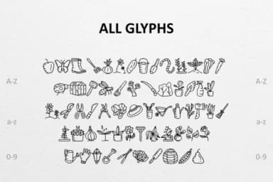 Gardening Doodle by CrafterFonts — Dingbats Font — thumbnail 2