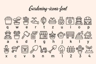 Gardening Icons by Stella Sky — Dingbats Font — thumbnail 2
