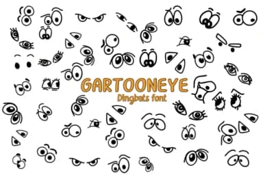 Gartoon Eye by Nongyao — Dingbats Font — thumbnail 1