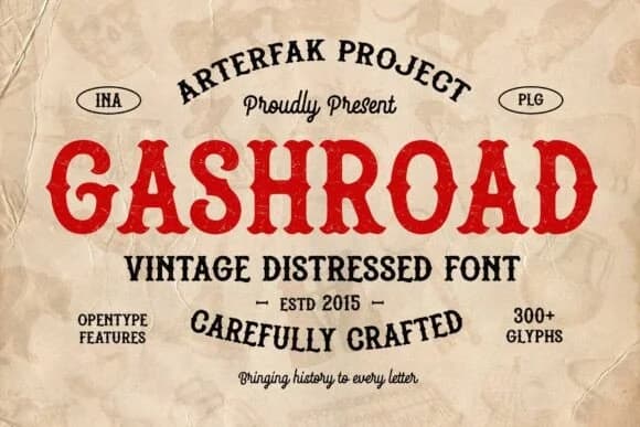 Gashroad by Arterfak Project — Slab Serif Font