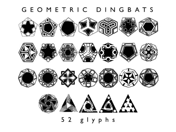 Geometric by The Tenacious Type Studio — Dingbats Font