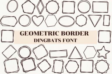 Geometric Border by Nongyao — Dingbats Font — thumbnail 1