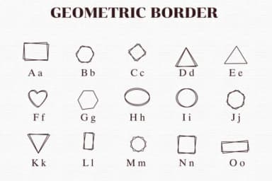 Geometric Border by Nongyao — Dingbats Font — thumbnail 2