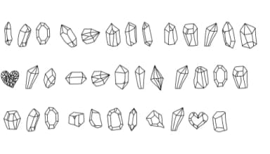 Geometric Crystal by Apollo no.64 — Dingbats Font — thumbnail 6
