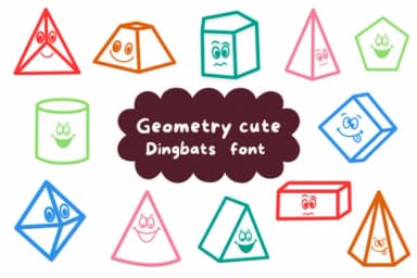 Geometry Cute by Natchuta — Dingbats Font — thumbnail 1
