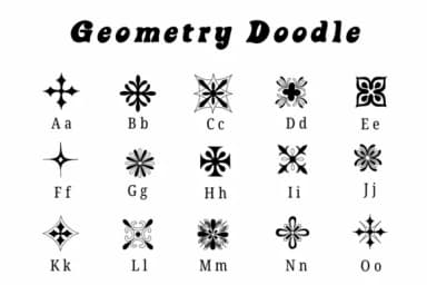 Geometry Doodle by Suphitchaya — Dingbats Font — thumbnail 2