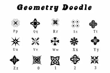 Geometry Doodle by Suphitchaya — Dingbats Font — thumbnail 3