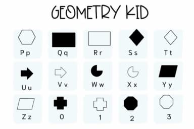 Geometry Kid by Sirinart — Dingbats Font — thumbnail 3
