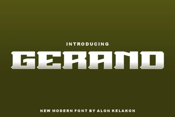 Gerand by alonkelakon — Slab Serif Font