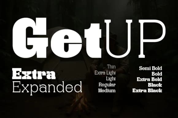 Getup Extra Expanded by Artisans — Slab Serif Font
