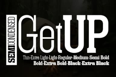 Getup Semi Condensed by Artisans — Slab Serif Font — thumbnail 1