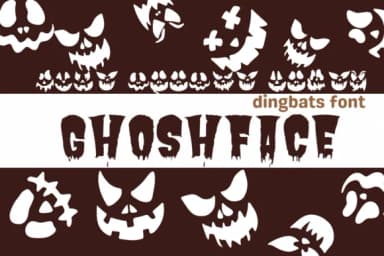 Ghoshface by Sirinart — Dingbats Font — thumbnail 1