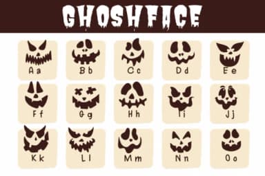 Ghoshface by Sirinart — Dingbats Font — thumbnail 2