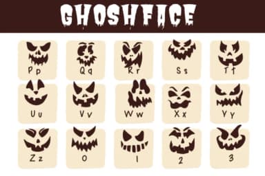 Ghoshface by Sirinart — Dingbats Font — thumbnail 3