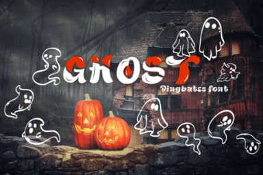 Ghost by Bee piyanuch — Dingbats Font — thumbnail 1