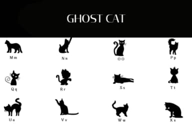 Ghost Cat by Heartcraft Atelier — Dingbats Font — thumbnail 3