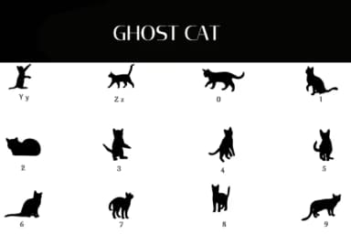 Ghost Cat by Heartcraft Atelier — Dingbats Font — thumbnail 4