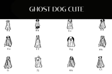 Ghost Dog Cute by Heartcraft Atelier — Dingbats Font — thumbnail 2