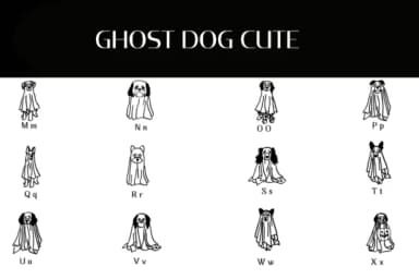 Ghost Dog Cute by Heartcraft Atelier — Dingbats Font — thumbnail 3