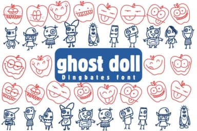 Ghost Doll by Chonada — Dingbats Font — thumbnail 1