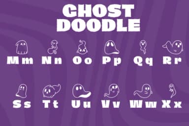 Ghost Doodle by Chonada — Dingbats Font — thumbnail 3