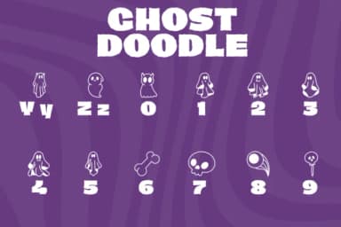 Ghost Doodle by Chonada — Dingbats Font — thumbnail 4