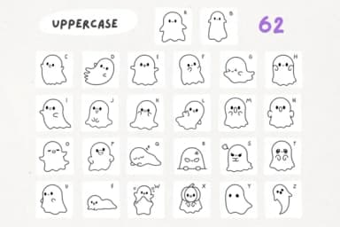 Ghost Doodle by Babymimiart — Dingbats Font — thumbnail 8