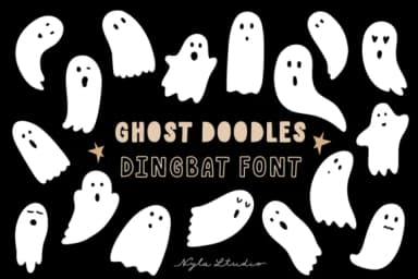 Ghost Doodles by Nyla.studio — Dingbats Font — thumbnail 1