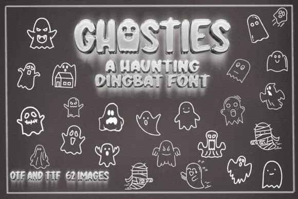 Ghosties by Mary Kay's Magic — Dingbats Font