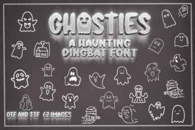 Ghosties by Mary Kay's Magic — Dingbats Font — thumbnail 1