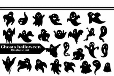 Ghosts Halloween by Apiwat Type — Dingbats Font — thumbnail 1