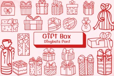 Gift Box by Ketsarin — Dingbats Font — thumbnail 1