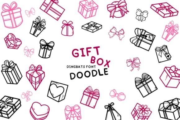 Gift Box Doodle by Bee piyanuch — Dingbats Font
