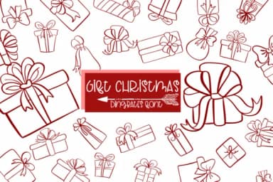 Gift Christmas by Sirinart — Dingbats Font — thumbnail 1