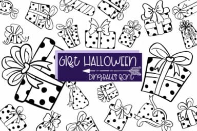 Gift Halloween by Sirinart — Dingbats Font — thumbnail 1