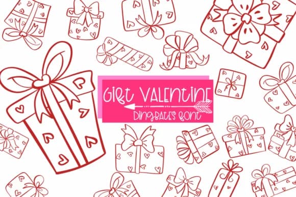 Gift Valentine by Sirinart — Dingbats Font