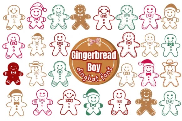 Gingerbread Boy by Pui Art — Dingbats Font