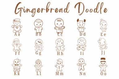 Gingerbread Doodle by Suphitchaya — Dingbats Font — thumbnail 2