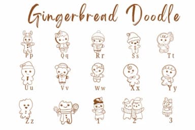 Gingerbread Doodle by Suphitchaya — Dingbats Font — thumbnail 3