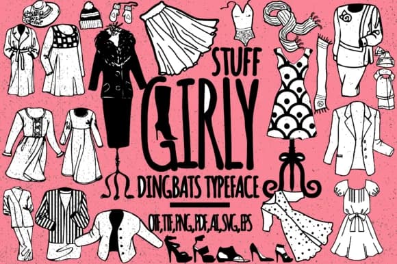 Girly Stuff by Minimalistartstudio — Dingbats Font