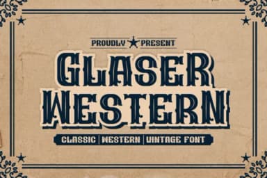 Glaser Western by qrdesignstd — Slab Serif Font — thumbnail 1