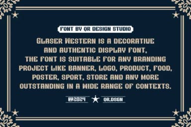Glaser Western by qrdesignstd — Slab Serif Font — thumbnail 4